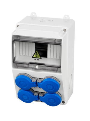 Baustromverteiler Wandverteiler 230V oder 400V Schuko IP44 Leerverteiler RSE-000845-L